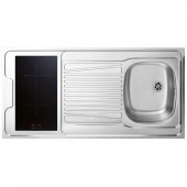EVIER INOX REVERSIBLE 1 CUVE 120 CM DOMINO INDUCTION  