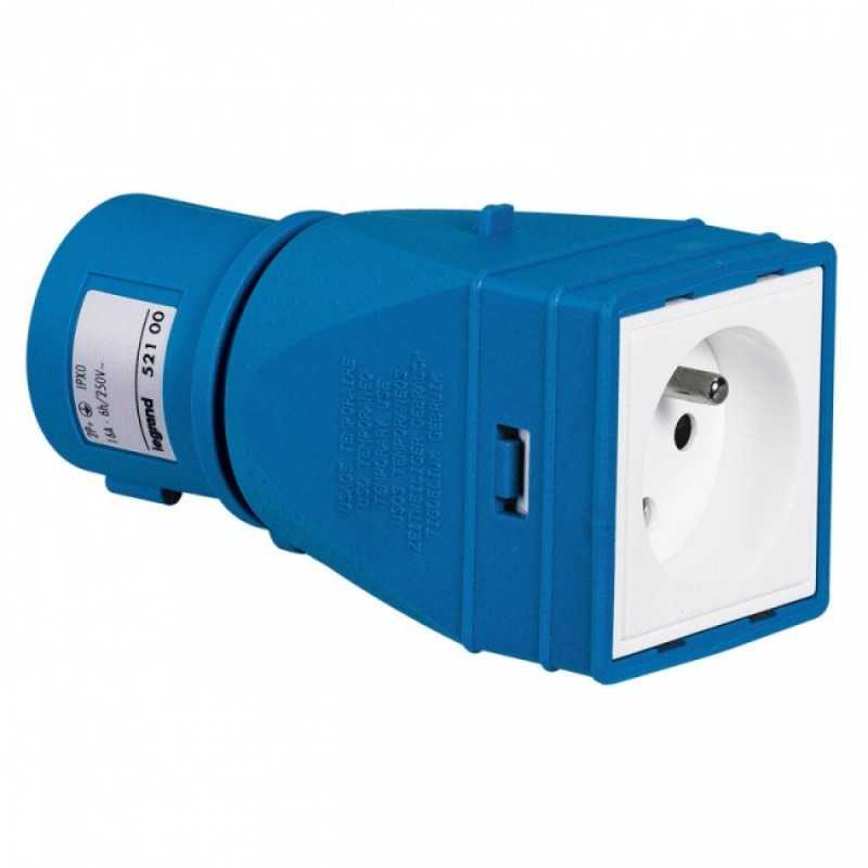 Adaptateur 2p+t 16a 230v leg/52100