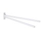 Porte serviette 2 barres pivotantes acier epoxy blanc Porte serviette 2 barres pivotantes acier epoxy blanc