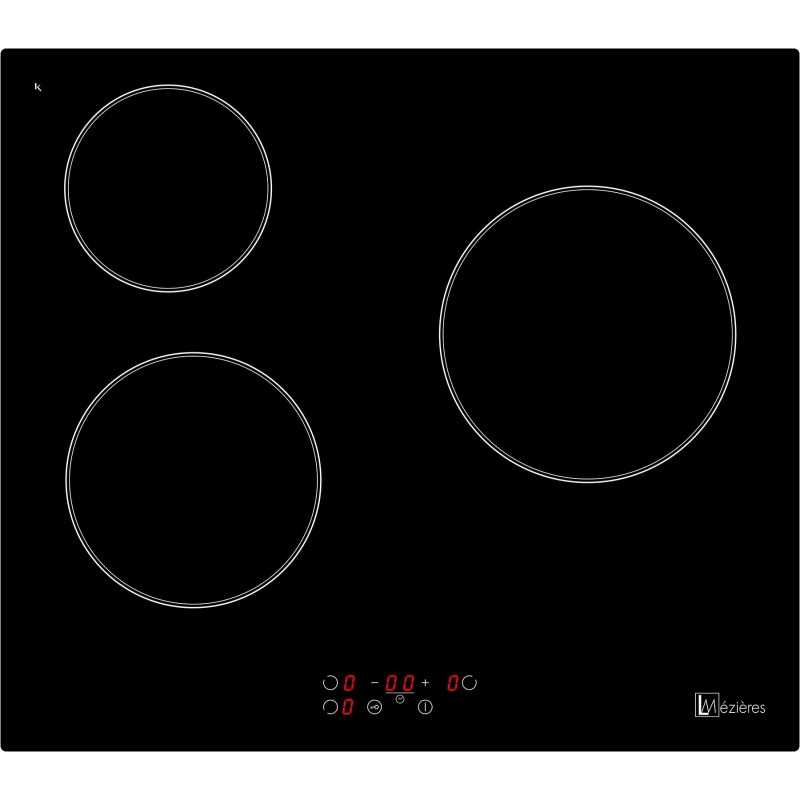 Mézières table de cuisson vitrocéramique 3 zones 5,3kW
