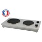 Réchaud table de cuisson blanc modulable 2 feux 2500W Réchaud table de cuisson blanc modulable 2 feux 2500W