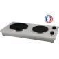 Réchaud table de cuisson blanc modulable 2 feux 3000W 