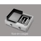 Plancha gaz largeur 75cm 9000W chassis inox