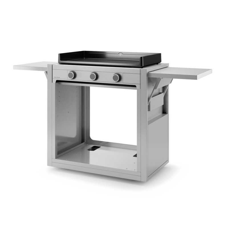 Chariot inox ouvert pour plancha modern 75
