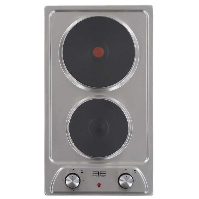 Domino 2 feux électriques inox 2500W Domino 2 feux électriques inox 2500W
