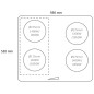 Table induction 4 zones modulables flex mézières