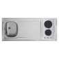 Evier inox reversible 1 cuve 140 cm domino electrique minuteur Evier inox reversible 1 cuve 140 cm domino electrique minuteur