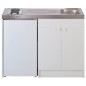 Kitchenette 140cm 1 domino électrique meuble 2 portes frigo Kitchenette 140cm 1 domino électrique meuble 2 portes frigo