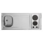 Kitchenette 140cm 1 domino électrique meuble 2 portes frigo Kitchenette 140cm 1 domino électrique meuble 2 portes frigo