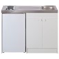 Kitchenette 140cm 1 domino électrique minuterie meuble 2 portes frigo Kitchenette 140cm 1 domino électrique minuterie meuble 2 portes frigo