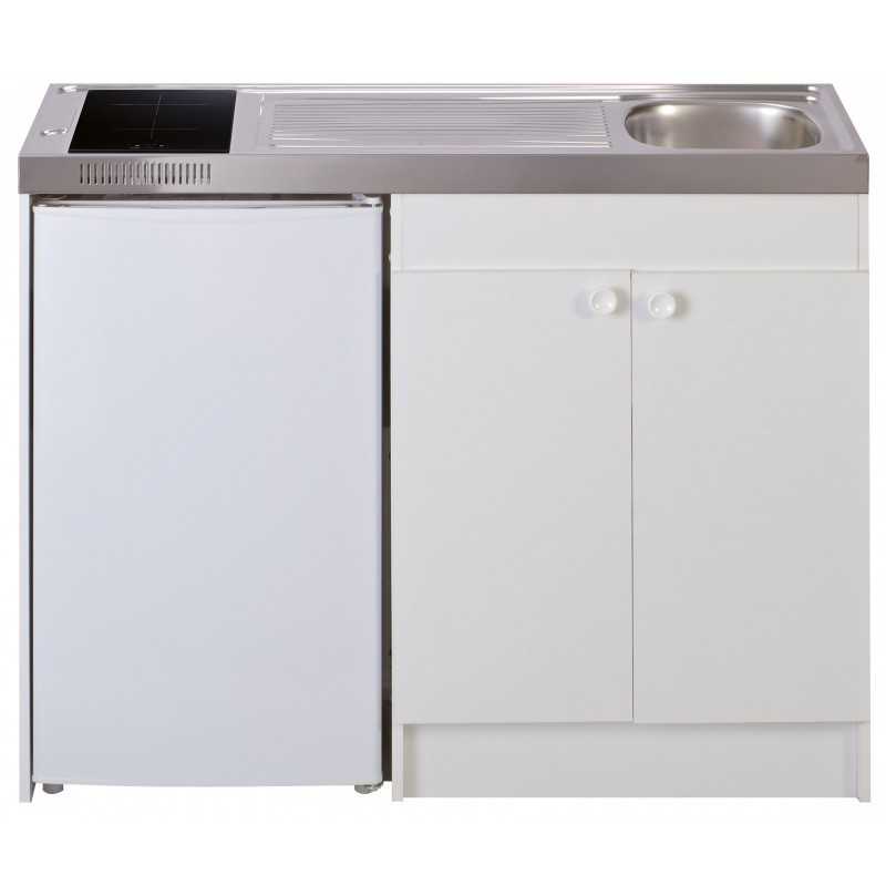 Kitchenette 140cm 1 domino induction manette meuble 2 portes frigo Kitchenette 140cm 1 domino induction manette meuble 2 portes frigo