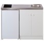 Kitchenette 140cm 1 domino induction manette meuble 2 portes frigo Kitchenette 140cm 1 domino induction manette meuble 2 portes frigo