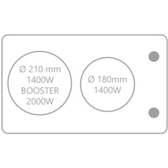 KITCHENETTE EVIER INOX REVERSIBLE 1 CUVE 140CM DOMINO INDUCTION MANETTE MEUBLE 2 PORTES FRIGO 4*
