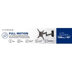 SUPPORT MURAL TV POUR TELEVISEURS TAILLE MAXI 109 CM