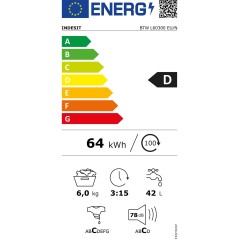 Lave linge 6kgs top 1000t/min indesit