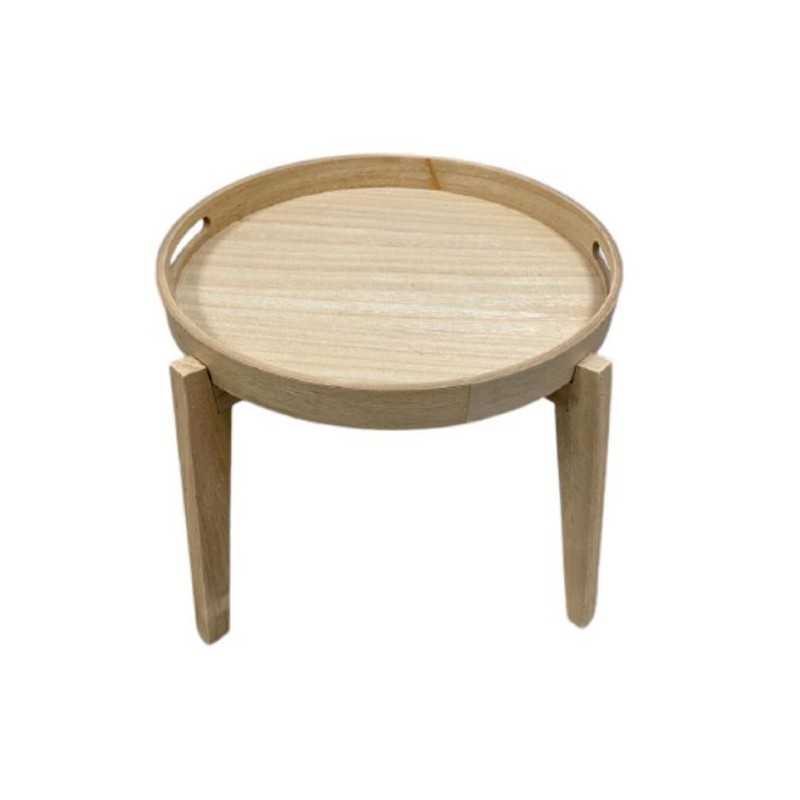 Table chevet bois avec plateau diamètre 39
