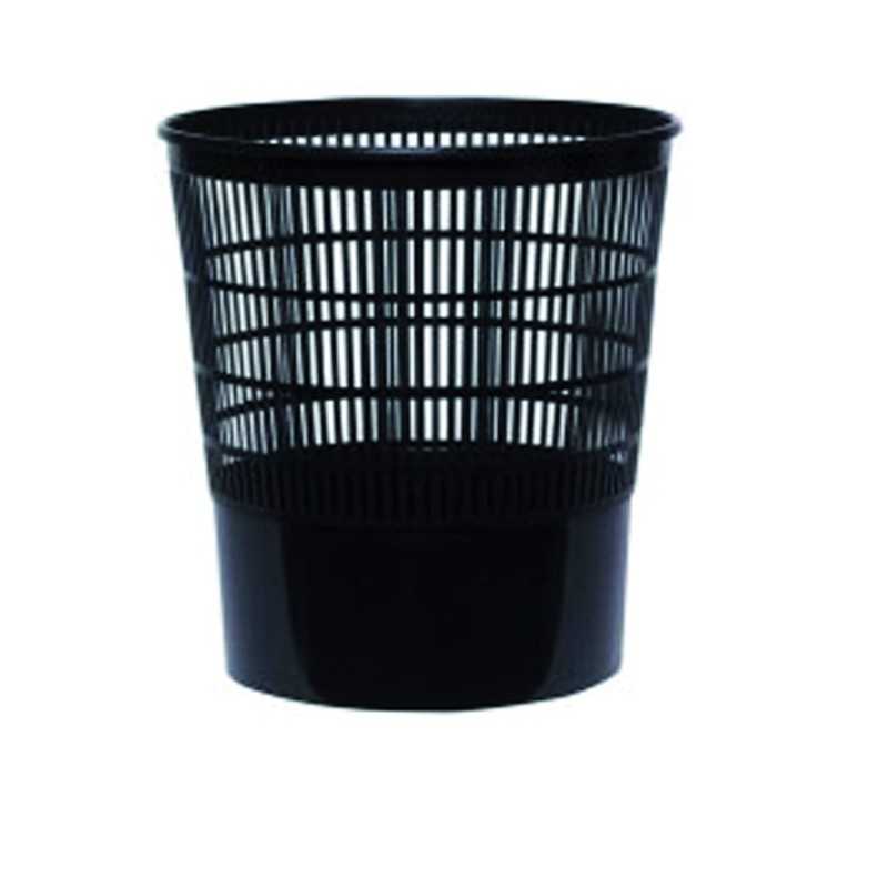 Corbeille de bureau en plastique noir 16l Corbeille de bureau en plastique noir 16l
