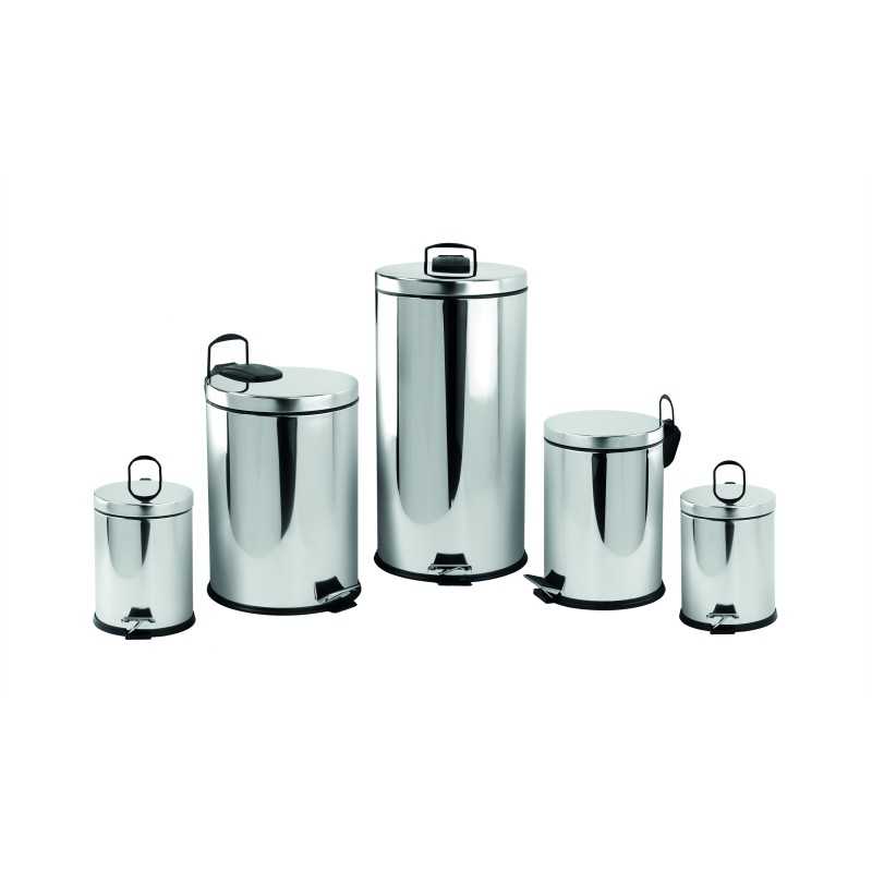 Poubelle à pédale en inox aisi 430 finition brillant