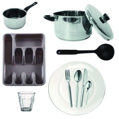 KIT ACCUEIL VAISSELLE ET CUISINE 1 PERSONNE