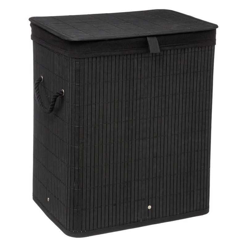 Panier a linge bambou noir Panier a linge bambou noir