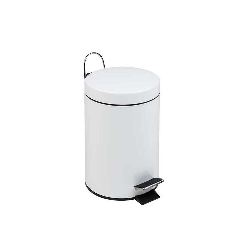 Poubelle a pedale 12l blanche poignee Poubelle a pedale 12l blanche poignee