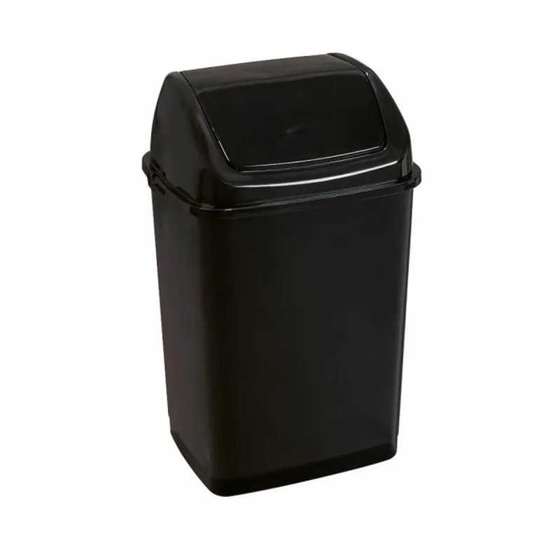 Poubelle a trappe basculante 35l noir
