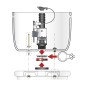 Mecanisme de chasse d'eau a double poussoir Wirquin Mecanisme de chasse d'eau a double poussoir Wirquin