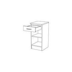 CAISSON BAS RANGEMENT BLANC 40CM