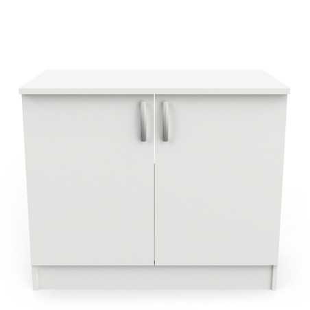 CAISSON BAS 2 PORTES BLANC 100CM