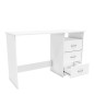 Bureau 1 niche 3 tiroirs l123cm p50cm blanc Bureau 1 niche 3 tiroirs l123cm p50cm blanc