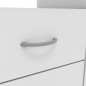 Bureau 1 niche 3 tiroirs l123cm p50cm blanc Bureau 1 niche 3 tiroirs l123cm p50cm blanc