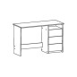 Bureau 1 niche 3 tiroirs l123cm p50cm blanc Bureau 1 niche 3 tiroirs l123cm p50cm blanc
