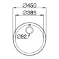 Evier cuve ronde dia45cm inox a encastrer Evier cuve ronde dia45cm inox a encastrer