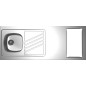 Dessus évier cuisinette 1 cuve l150 cm emplacement domino Dessus évier cuisinette 1 cuve l150 cm emplacement domino