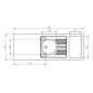 Dessus évier cuisinette 1 cuve l160 cm emplacement domino Dessus évier cuisinette 1 cuve l160 cm emplacement domino