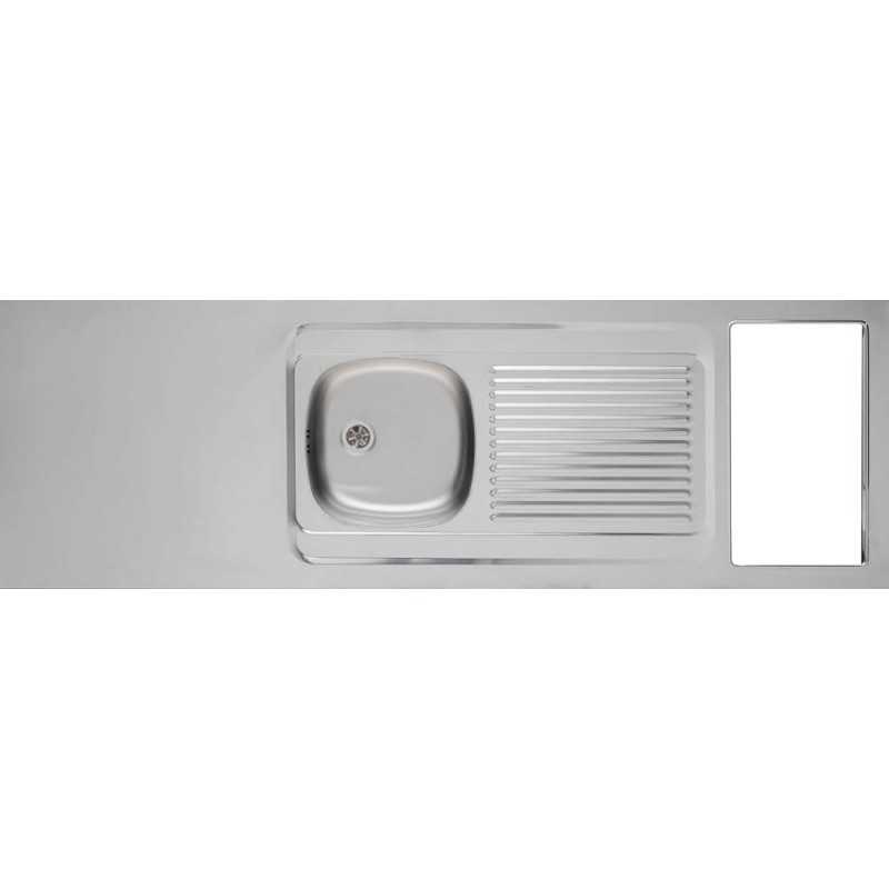 Dessus évier cuisinette 1 cuve l180 cm emplacement domino Dessus évier cuisinette 1 cuve l180 cm emplacement domino