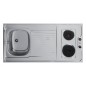 Dessus évier cuisinette électrique largeur 120 cm avec vidage complet Dessus évier cuisinette électrique largeur 120 cm avec vidage complet