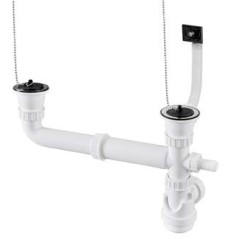 DESSUS ÉVIER CUISINETTE 2 CUVES L180 CM EMPLACEMENT DOMINO