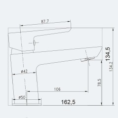 Mitigeur de lavabo noir cartouche ceramique