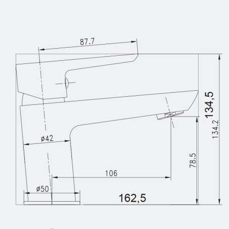 Mitigeur de lavabo noir cartouche ceramique