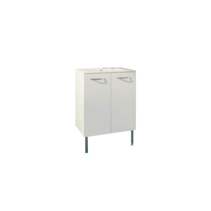 Meuble sous plan toilette eko line 80cm 2p blanc