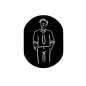 Plaque de signalisation homme