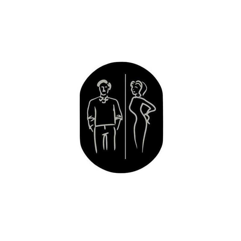 Plaque de signalisation homme et femme