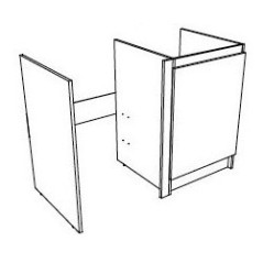 Meuble cuisinette 100x60 cm Niche 48/50 Larg 100 1 Porte