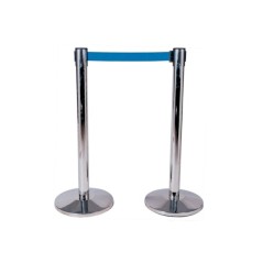 Poteau de balisage a sangle