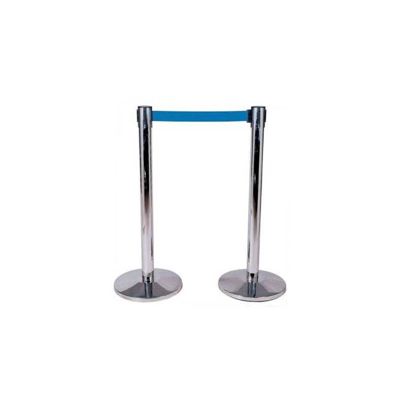Poteau de balisage a sangle