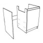 Meuble cuisinette 90x60 cm niche 48/50 larg 90 1 porte Meuble cuisinette 90x60 cm niche 48/50 larg 90 1 porte