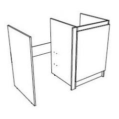 Meuble cuisinette 1 porte 120 cm  niche 55/60