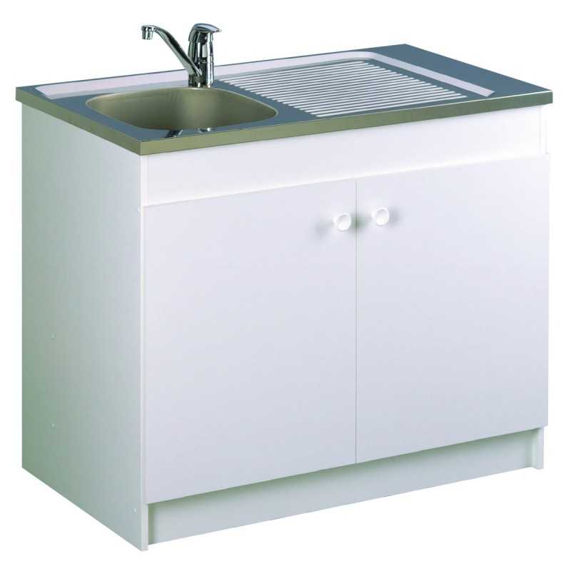 Meuble sous évier larg 90cm 2 portes hydrofuge Meuble sous évier larg 90cm 2 portes hydrofuge