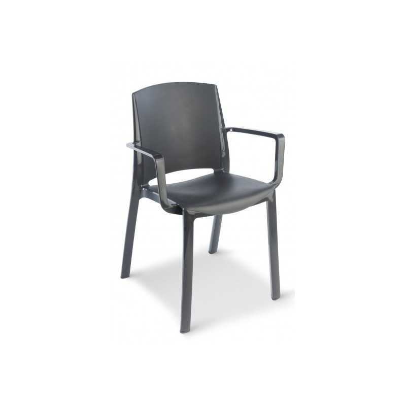 Fauteuil hotel et restaurant anthracite